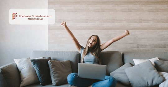 woman yelling with joy