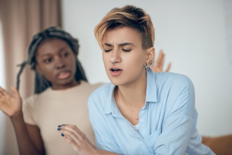 same-sex couple fighting